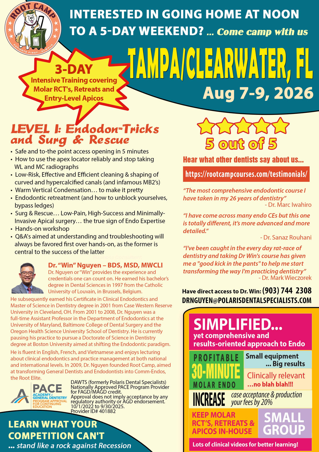 Aug 7-9, 2026 - Tampa/Clearwater, FL, USA - E-TRACK Level I