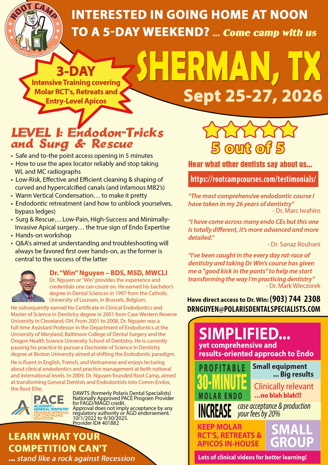 Sep 25-27, 2026 - Sherman, TX, USA - E-TRACK Level I